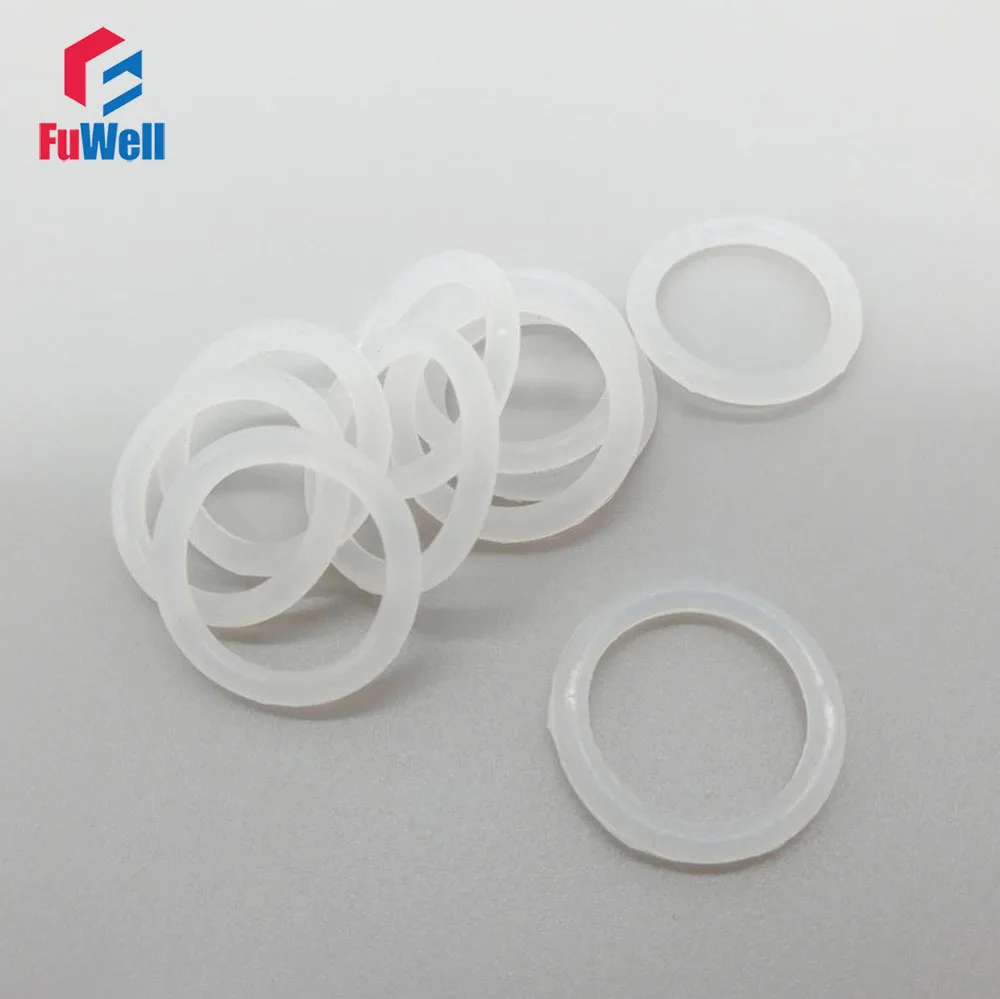 White O-rings Seals Silicon Gasket Food Grade 3.5mm Thickness OD 57/58/60/62/63/65/68/70/72/75/80mm Rubber Sealing Washer