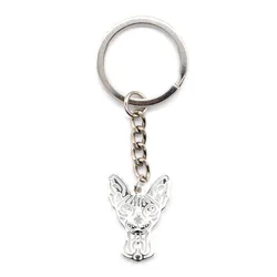 Jewelry Women's Sphynx Cat Key Chains Lovers Metal Pet Shaped Key Chains