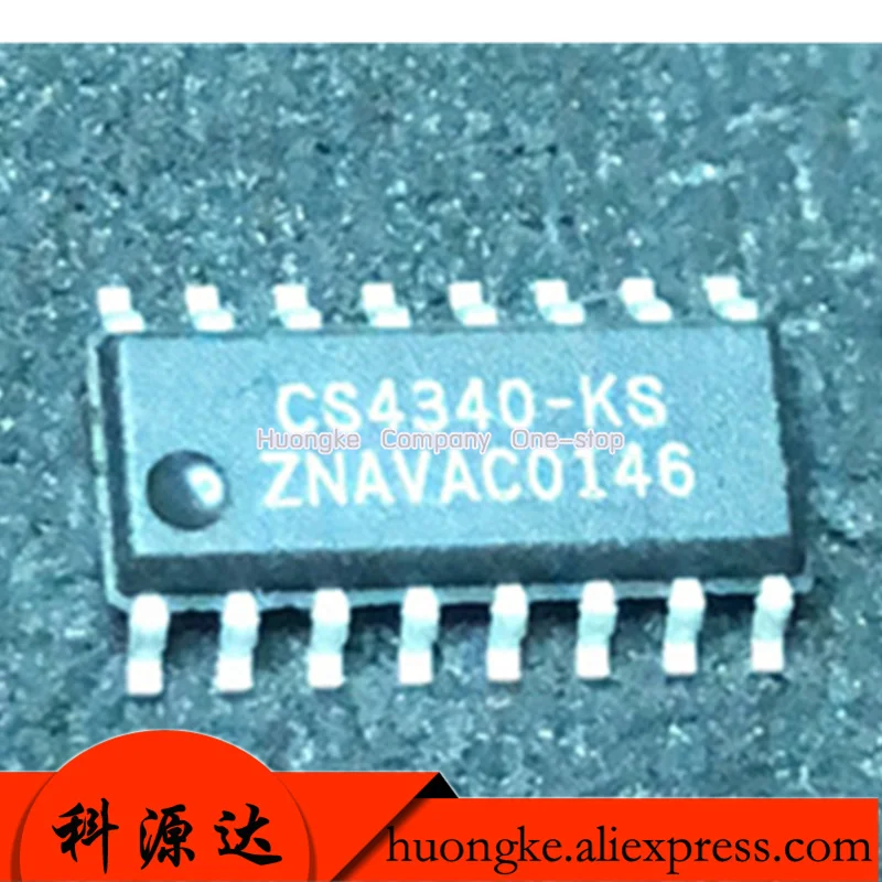 10pcs/lot CS4340-KS SOP-16 CS4340 SOIC16 24-Bit, 96 kHz Stereo DAC for Audio　