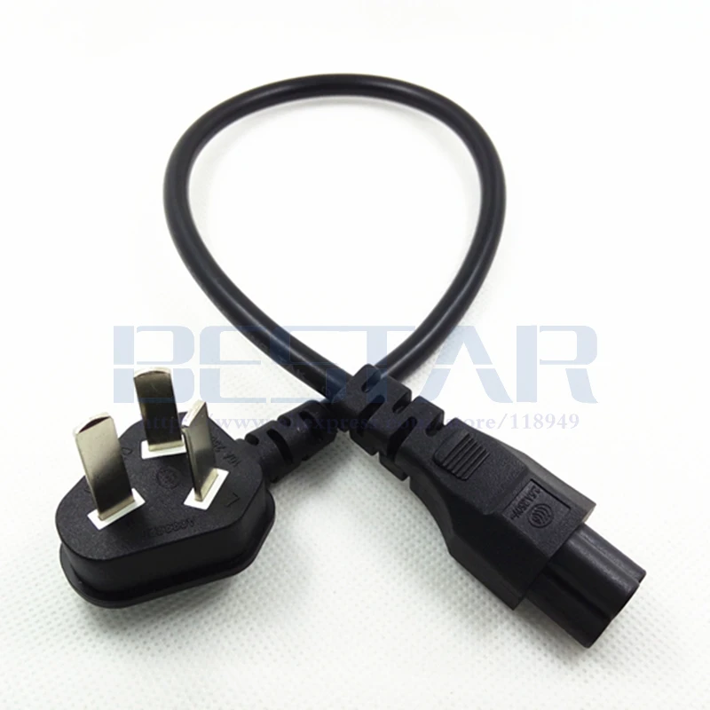 CN AU 3 Pole Plug to IEC320 C5 Power short Cable IEC C5 Cloverleaf Power Cord IEC60320 20CM For AC Adapters Laptop Notebook