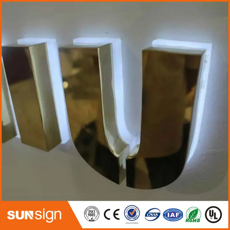 Rvs Logo Teken Outdoor Verlichting Letters Led Light Up Letters
