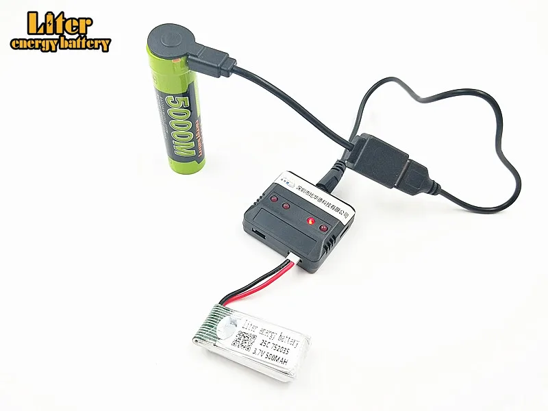 X4 F180 JXD385 rc Helicopter Lipo battery 3.7V 500mAh 752035 with 5in1 Charger for rc drones/quadcopter 25c