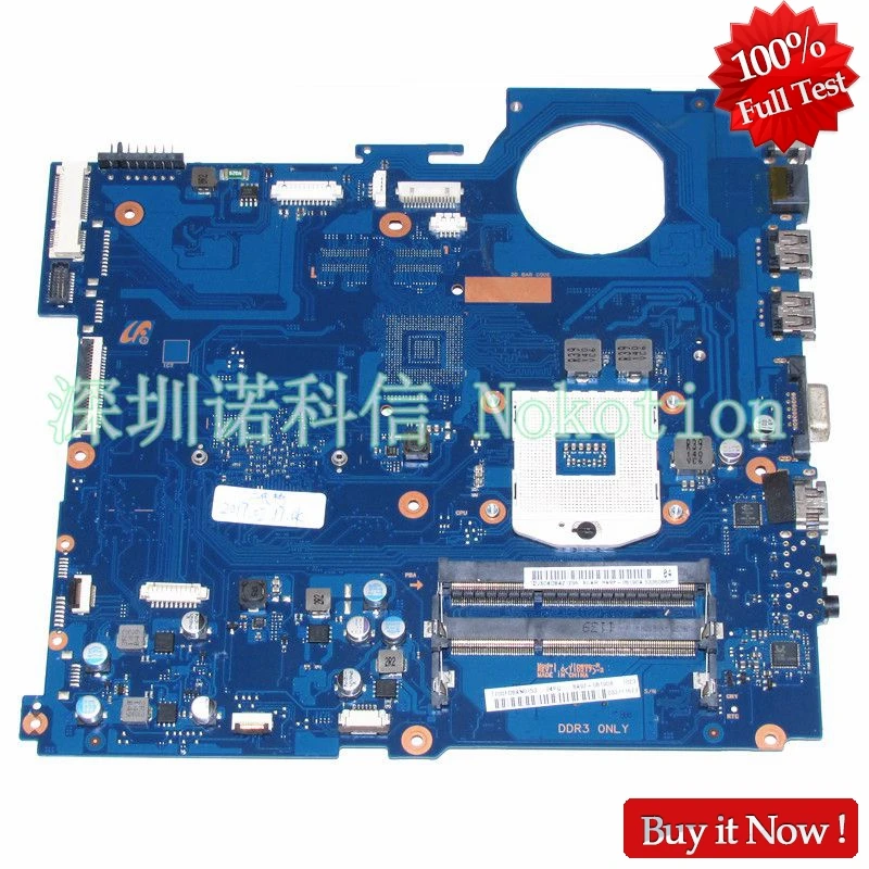 NOKOTION Mainboard BA41-01582A for Samsung RV520 RC520 laptop motherboard BA92-08190A BA92-08190B HM65 GMA HD3000 DDR3 Free CPU