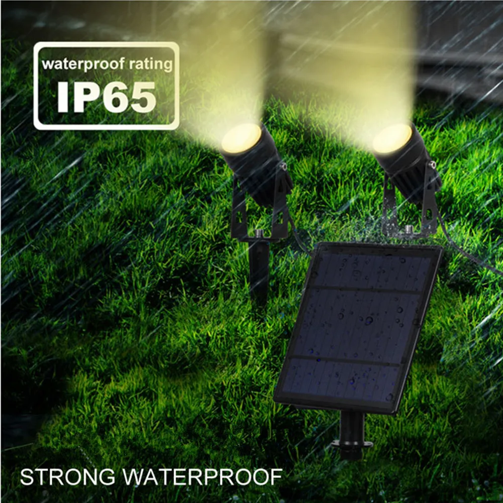 Solar Spotlight Waterproof IP65 Solar Powered LED Landscape Soalr Lawn Lights Outdoor/Garden/Courtyard/Lawn/Backyard Lamps