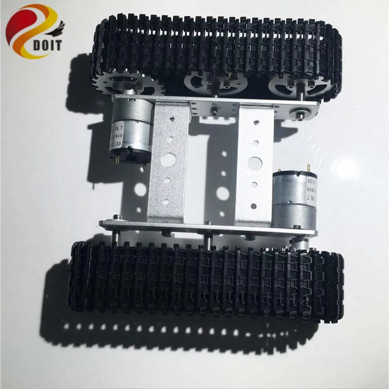 Metal Tank Model Robot Tracked Car Chassis Diy Track Teaching Crawler/Caterpillar Platform Compatible With for arduino T100