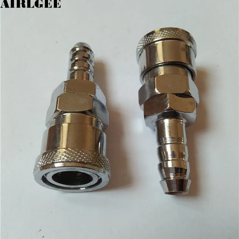 

2 Pcs SH-30 Pneumatic 11mm Pipe Fitting Metal Air Tube Quick Coupling