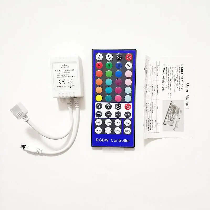 DC12V / 24V 40Key IR RGBW LED Controller 5 Pin 2A x 4 Channel Dimmer For RGBW LED strip