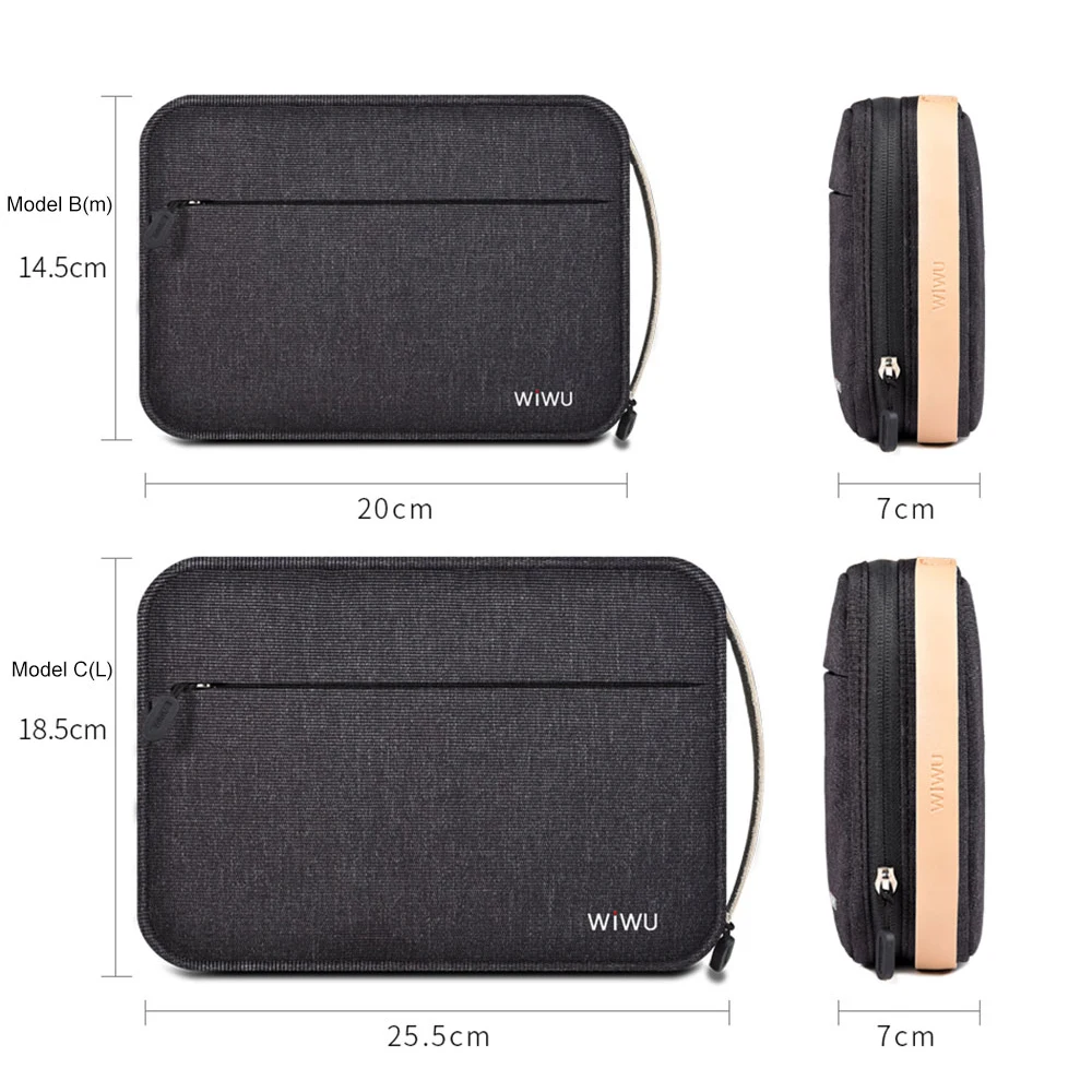 WiWU Storage Bag Traveling Digital Electronic Accessories Pouch Waterproof Battery Storage Boxes USB Cable Organizer Bag Case