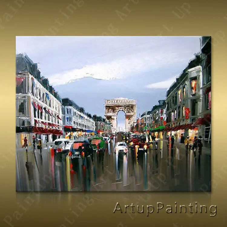 

Paris Street Art Painting Home Decor Home Decoration Oil painting Wall Pictures for living room Home Decor paint Wall art paint1