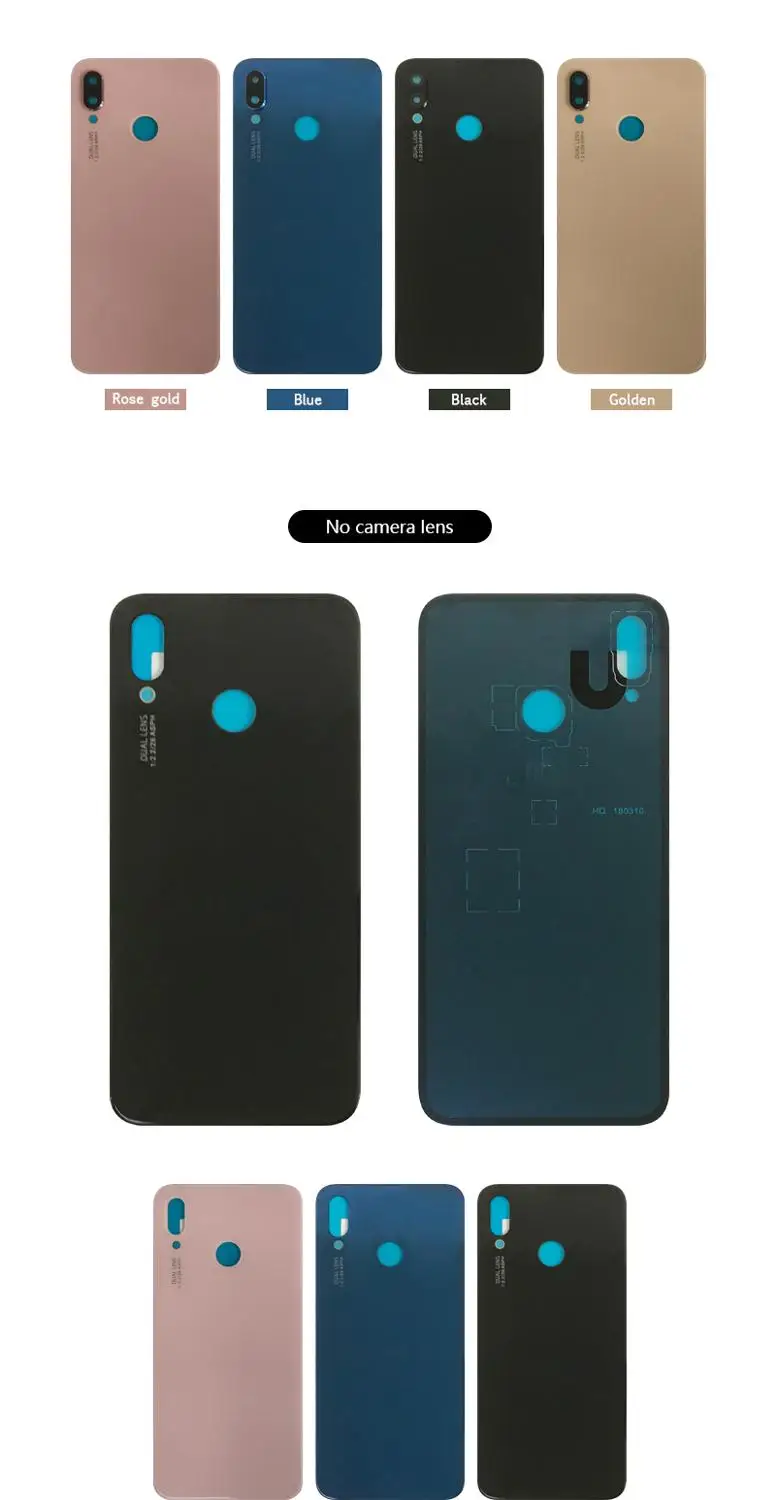 Glass Rear Housing Cover For HUAWEI P20 Lite Back Door Replcement Battery Case Adhesive Sticker Glass Battery Cover