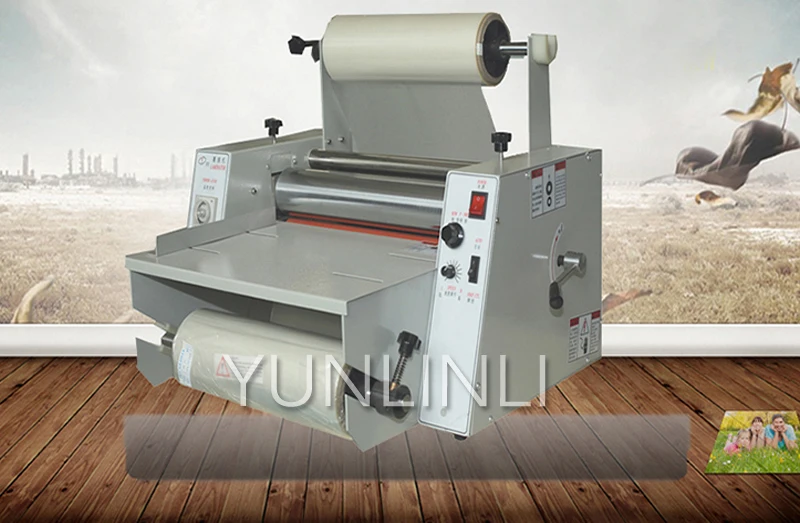 110V/220V Rolle Laminator 15 Zoll 380mm Heavy Duty Stahl Roller Kalten Heißer Thermische 2 Funktion geschwindigkeit Einzustellen Kalt Laminieren Maschine