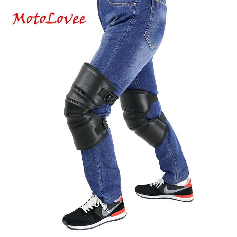 

Riding Knee Pads Warmer Motorcycle Warm Kneepad Motorbike Windproof Winter Knee Protective Guard PU Leather Waterproof 2Pcs/Lot