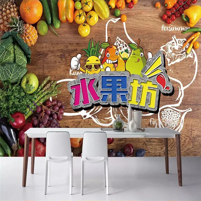 Fruit and vegetable series background wall professional production mural photo wallpaper size can be customized