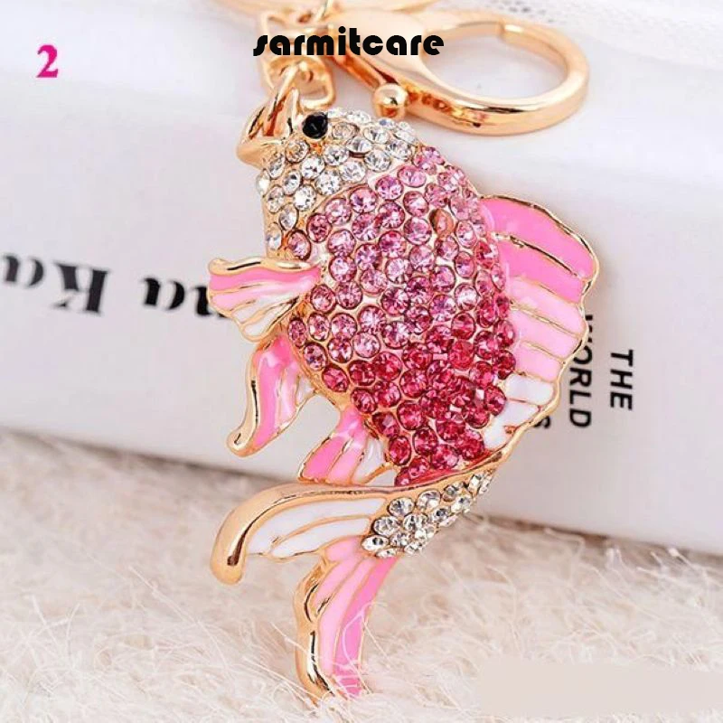 

Fashion Rhinestones Keychain Cute Key Chain Multi-choices Glitter Keyrings for Adult Kids for Bags