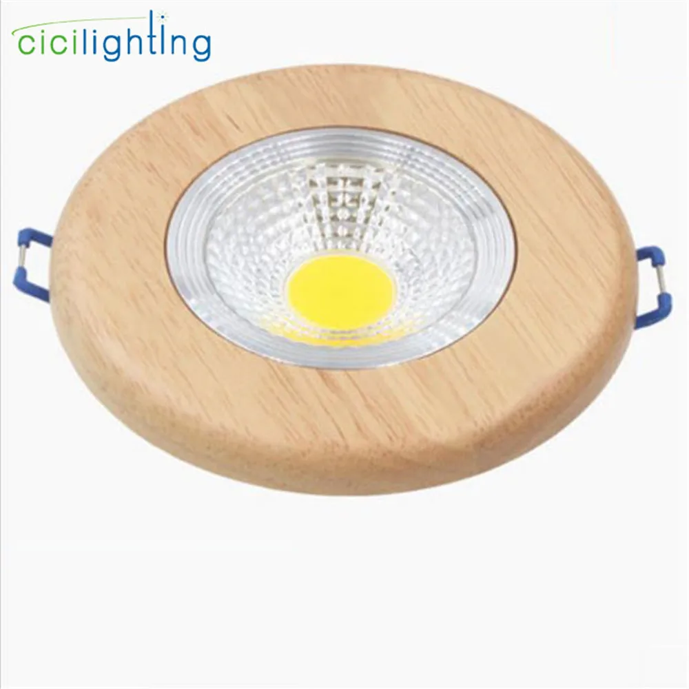 Ring Solid Wood led Downlight 3W 5W 7W led Recessed Lights  LED Ceiling Spotlights Industrial Office Living Room Background Lamp