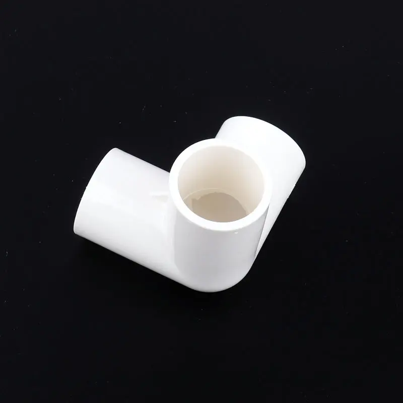 2pcs Inner Diameter 25mm 3-Way PVC Connector White Plastic Elbow Tee PVC Fitting