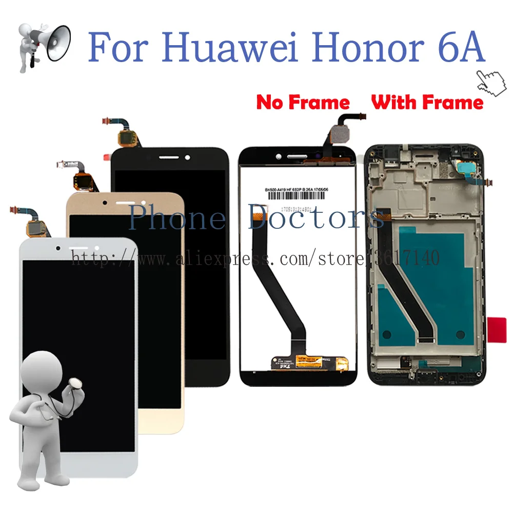 5.0\'\' Full LCD DIsplay + Touch Screen Digitizer Assembly + Frame Cover For Huawei Honor 6A DLI-L22 DLI-L01 DLI-TL20 DLI-AL10