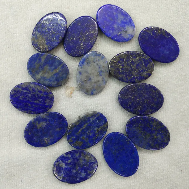 Good quality natural Lapis Lazuli Oval CAB CABOCHON stone beads for jewelry making 18x25mm wholesale 12pcs/lot