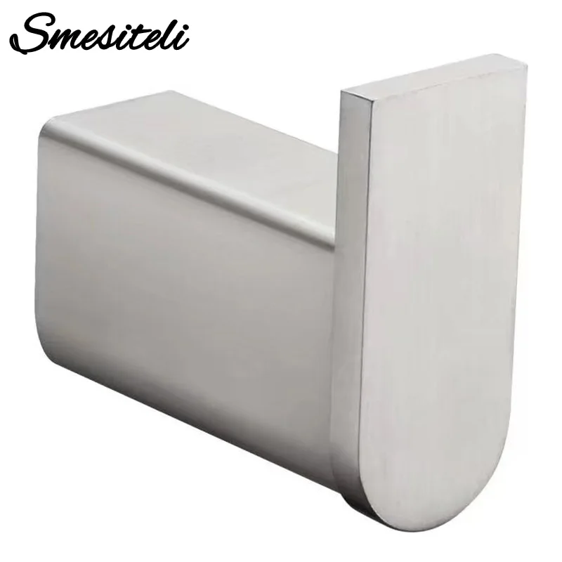 High Quality Matt Black Hanger SUS 304 Stainless Steel Robe Hook  Towel Hook Wall Mount Square Towel Robe Coat Hat Deluxe Door