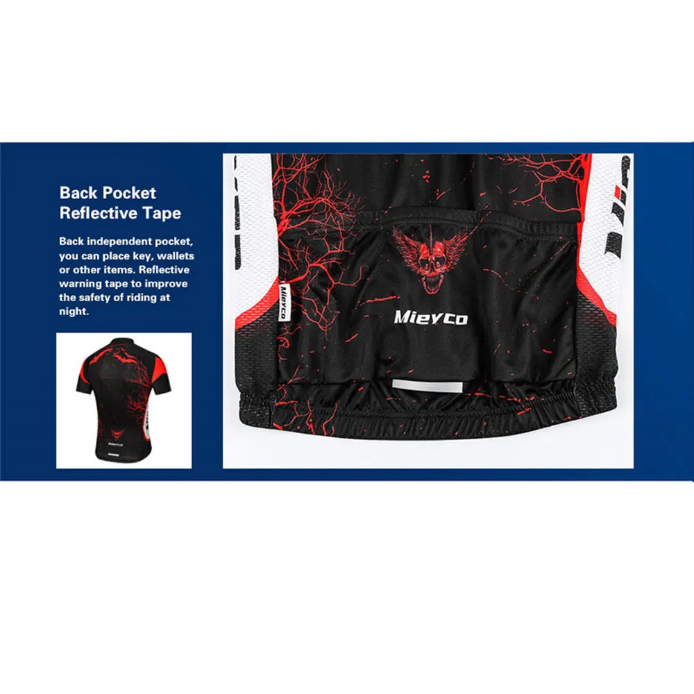 Red Skull Sublimation Printing Summer Men Cycling Jersey Best 2019 Pro Polyester Bike Wear Quick Dry Cycling Top Bicycle Shirt