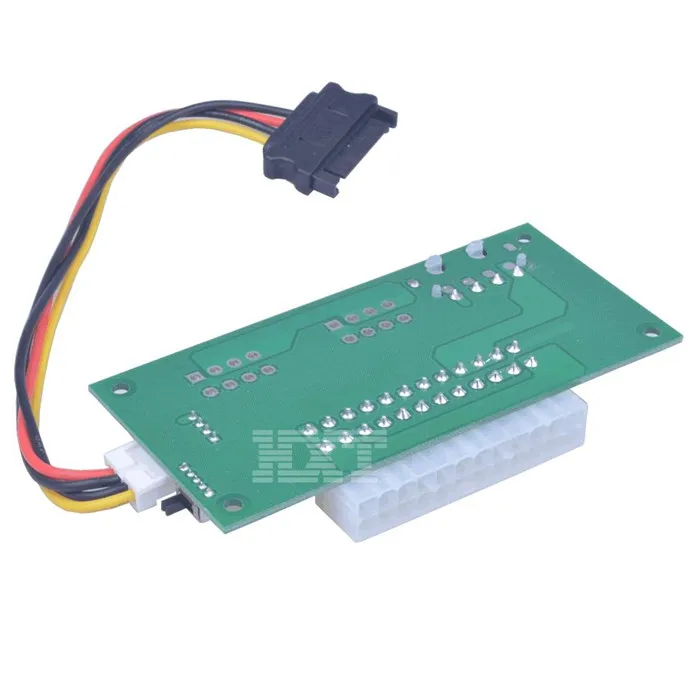 10pcs-Free Shipping New PC Desktop ATX 24Pin Dual PSU Power Supply Sync Starter Extender Cable for BTC Miner BTC