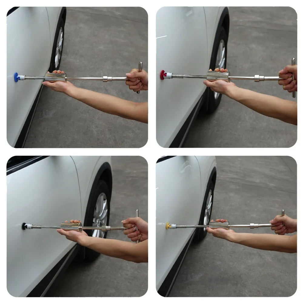 PDR Tools Reverse Hammer Paintless Dent Repair Tool Set Dent Puller Slide Hammer Glue Tabs Suction Cup for Dent Remove