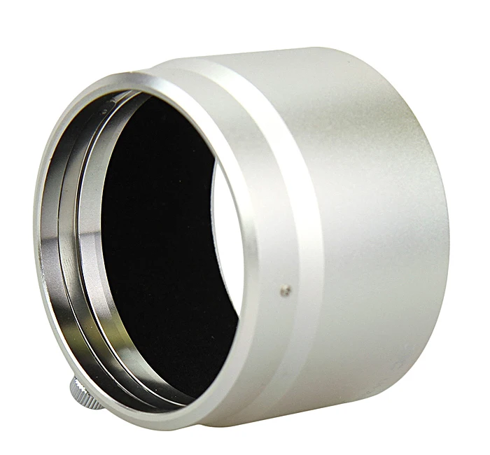 NEW Metal Lens Hood for Olympus M.ZUIKO DIGITAL ED 75mm f/1.8 Replaces Olympus LH-61F Silver