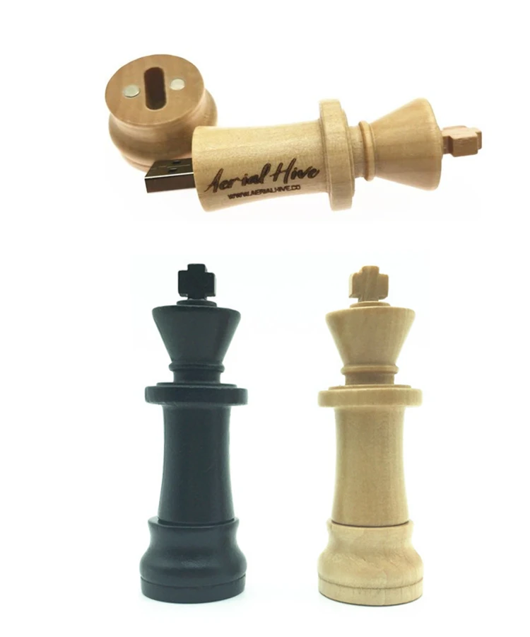 LOGO customize Wood Chess Top Quality usb flash drives 4GB 8GB 16GB 32GB 64GB international chess pendrive usb memory stick