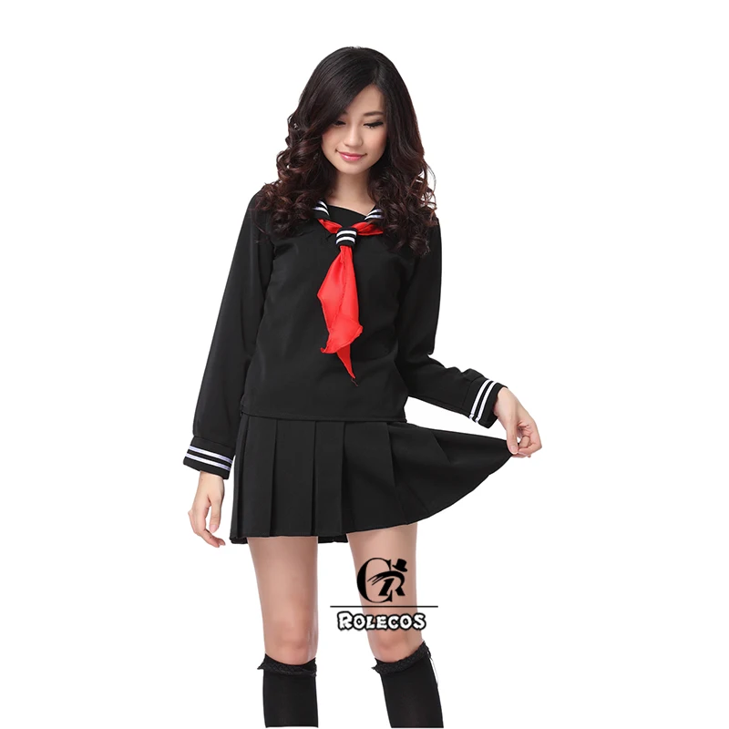 ROLECOS Brand New Anime Black Hell Girl Cosplay Costumes Japanese Sailor School Girl Uniforms Enma Ai Cosplay Costume Large Size