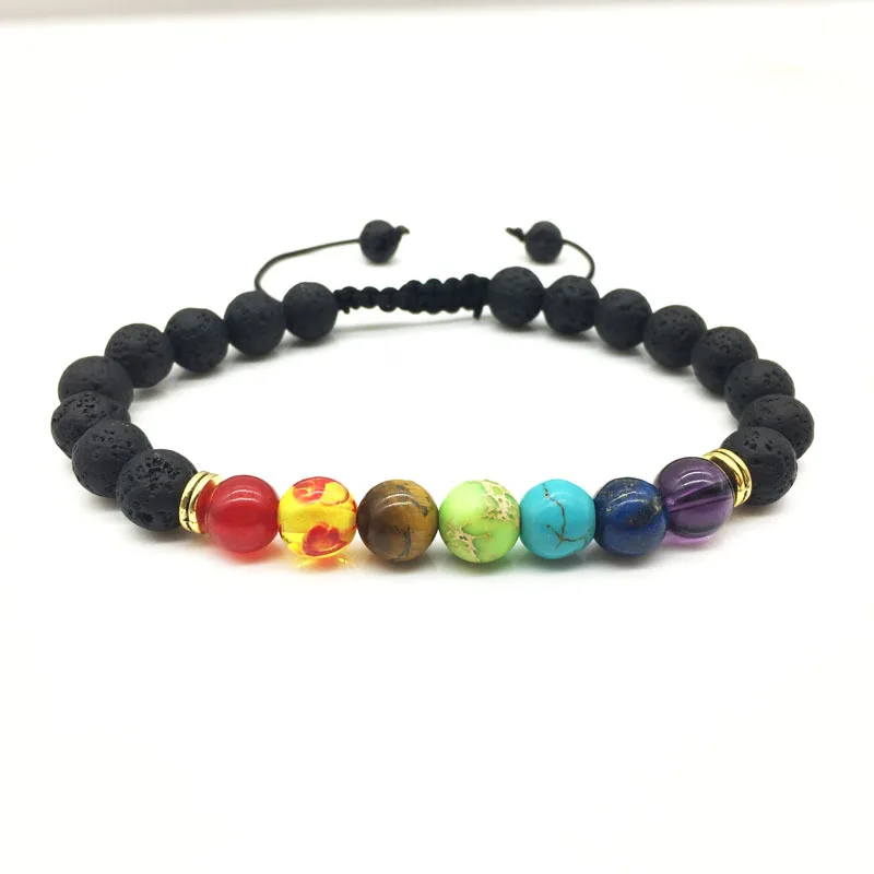 7 CHAKRA ESSENTIAL OIL DIFFUSER BRACELET