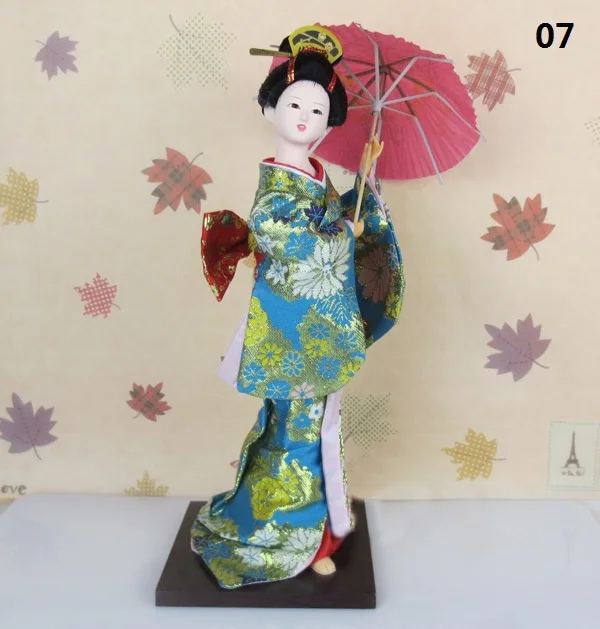 Japanese Geisha Doll Kimono Craft Restaurant Decoration Variety Pattern