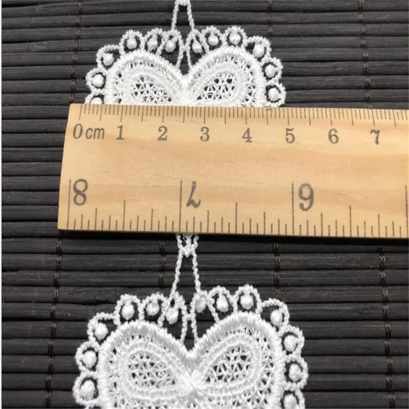 Heart Lace Tape DIY Apparel Sewing  Fabric White Black  Lace Trimming Gift Packaging Lace Ribbon