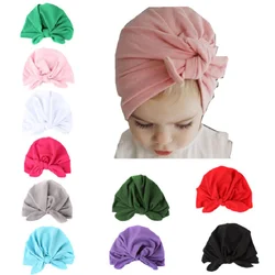 Bunny Baby Girl Caps Cotton Children Beanie Solid Knot Bucket India Hat Boys Snapbacks 1 2 3 4 5 6 Years Toddler Headwear Scarf