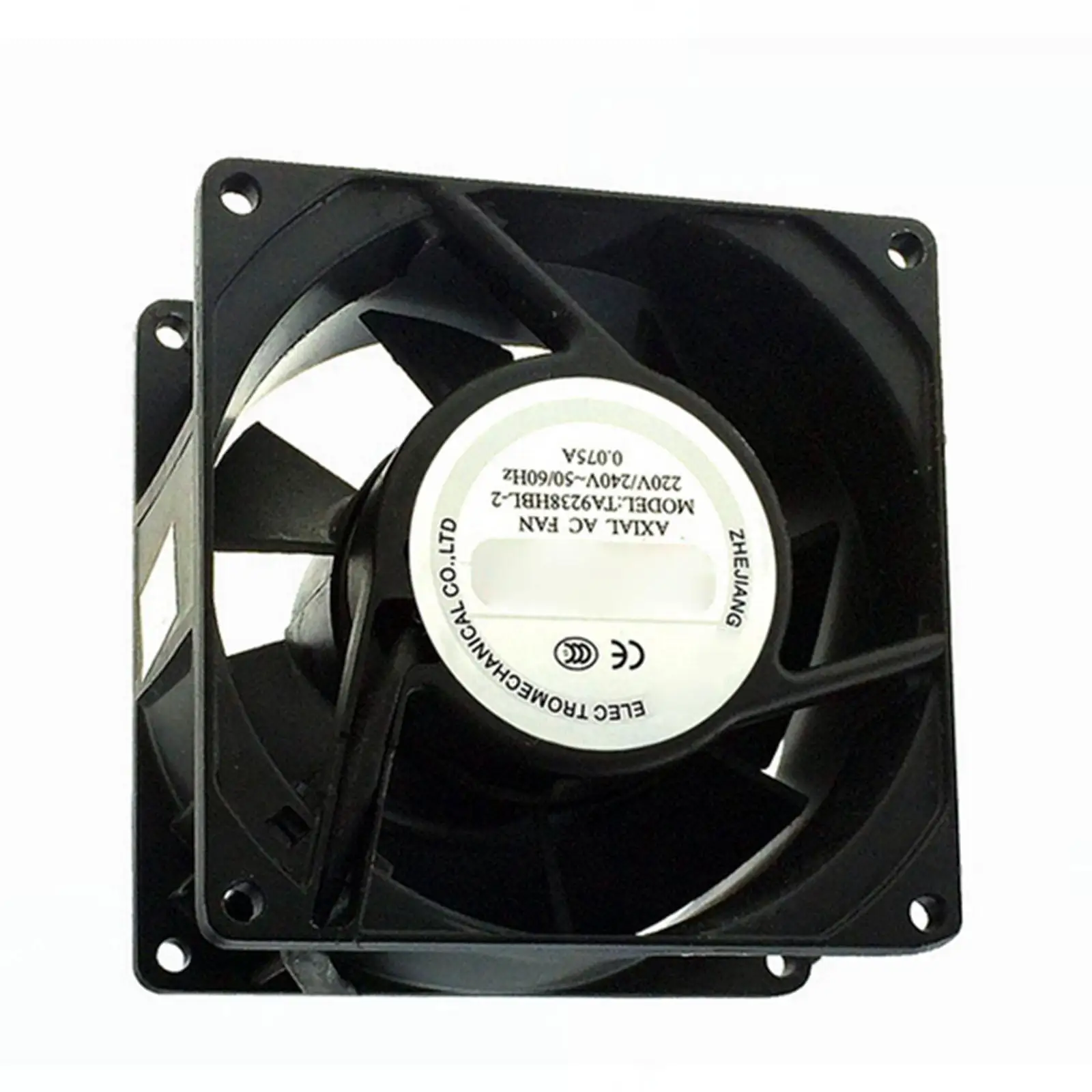 220V Ac 92X92X38 Mm Axiale Radiator Fan 38CFM 2250 Rpm Kogellager Hoge Snelheid
