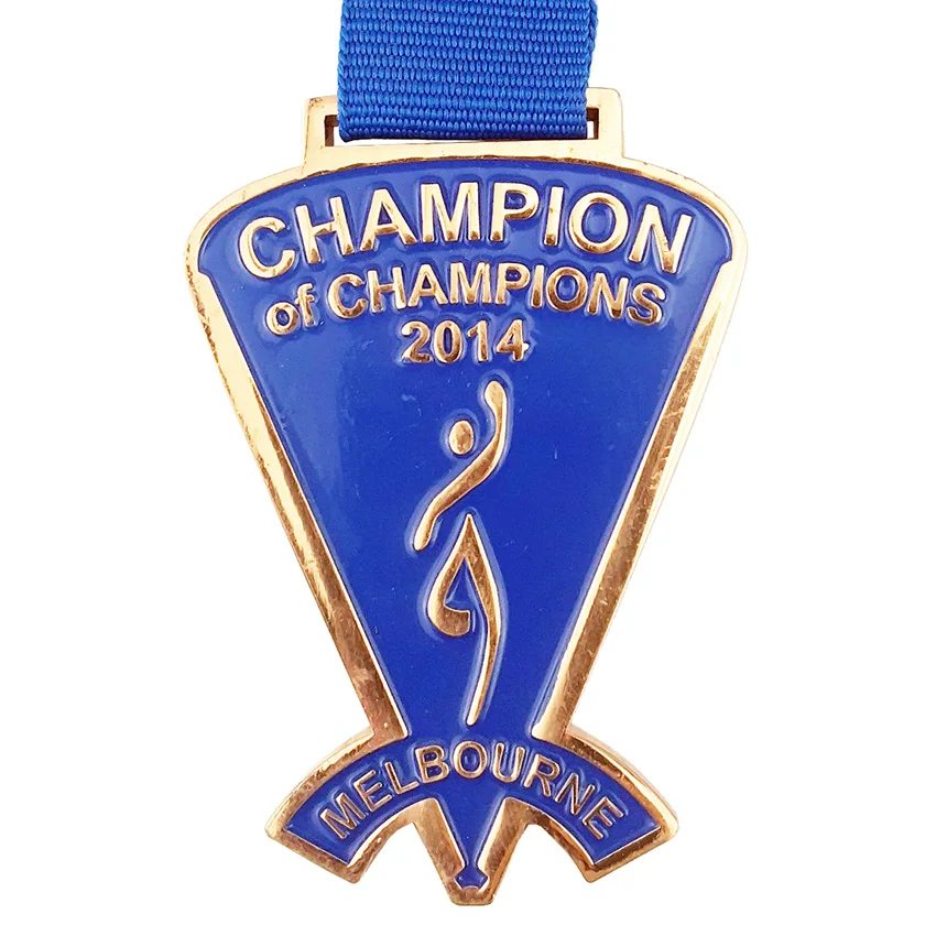 Zinc Alloy Medal, Irregular Shape, Customized Logo, Soft Enamel Background, Champion Medal