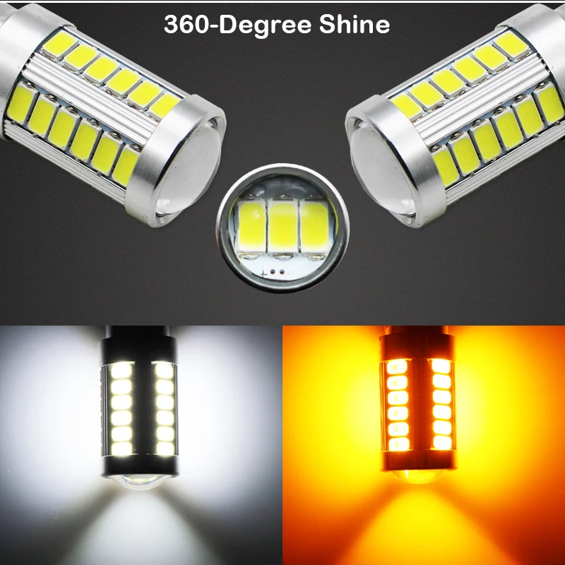 Gtinthebox Error Free PW24W PWY24W LED Bulbs For Audi BMW Volkswagen Turn Signal Light / Daytime Running Light DRL Amber White