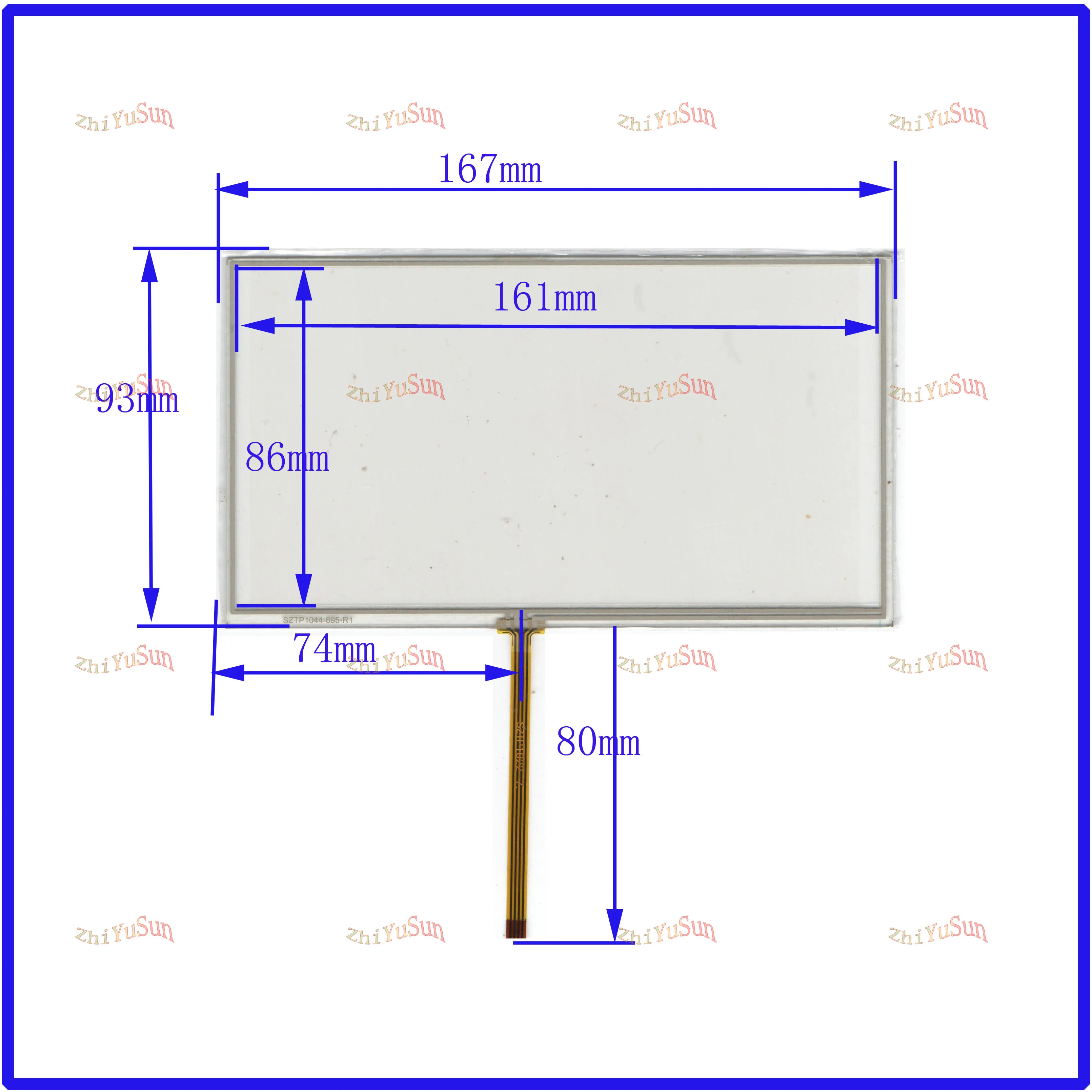 

ZhiYuSun SZXY for JVC KW-AV70 compatible 7inch Touch Screen glass 4 lines resistive USB touch panel overlay kit TOUCH SCREEN