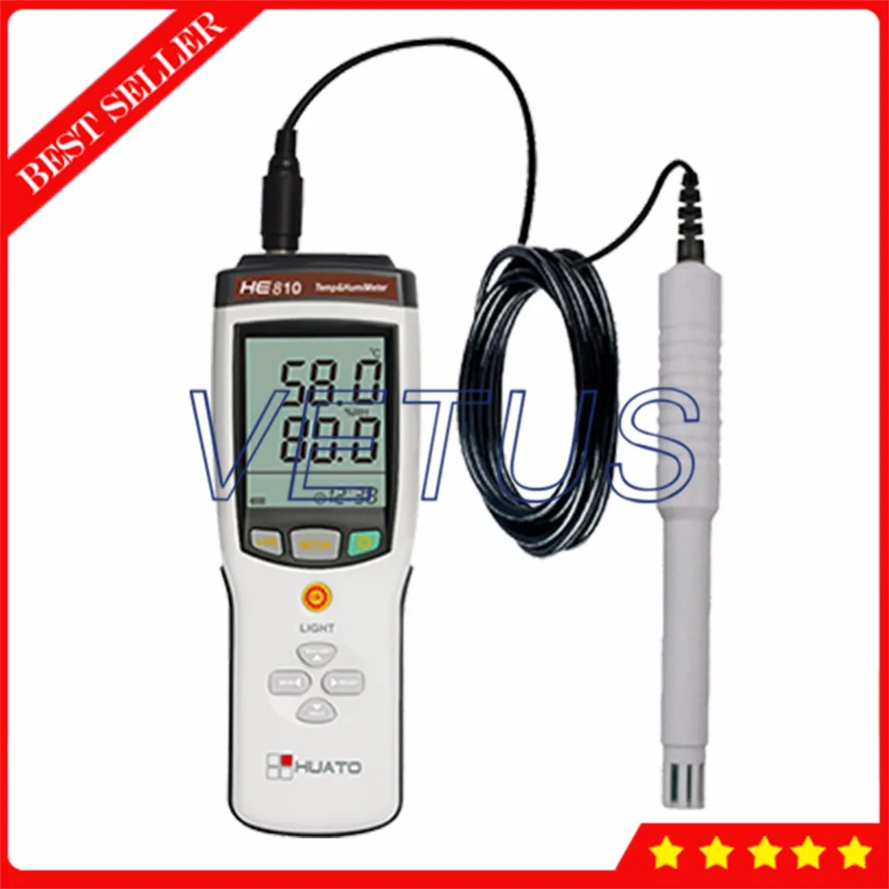 External 1.5 Meters Sensor USB Thermometer Hygrometer Data Logger with 2 CH Handheld Temperature Humidity Datalogger HE815-EX