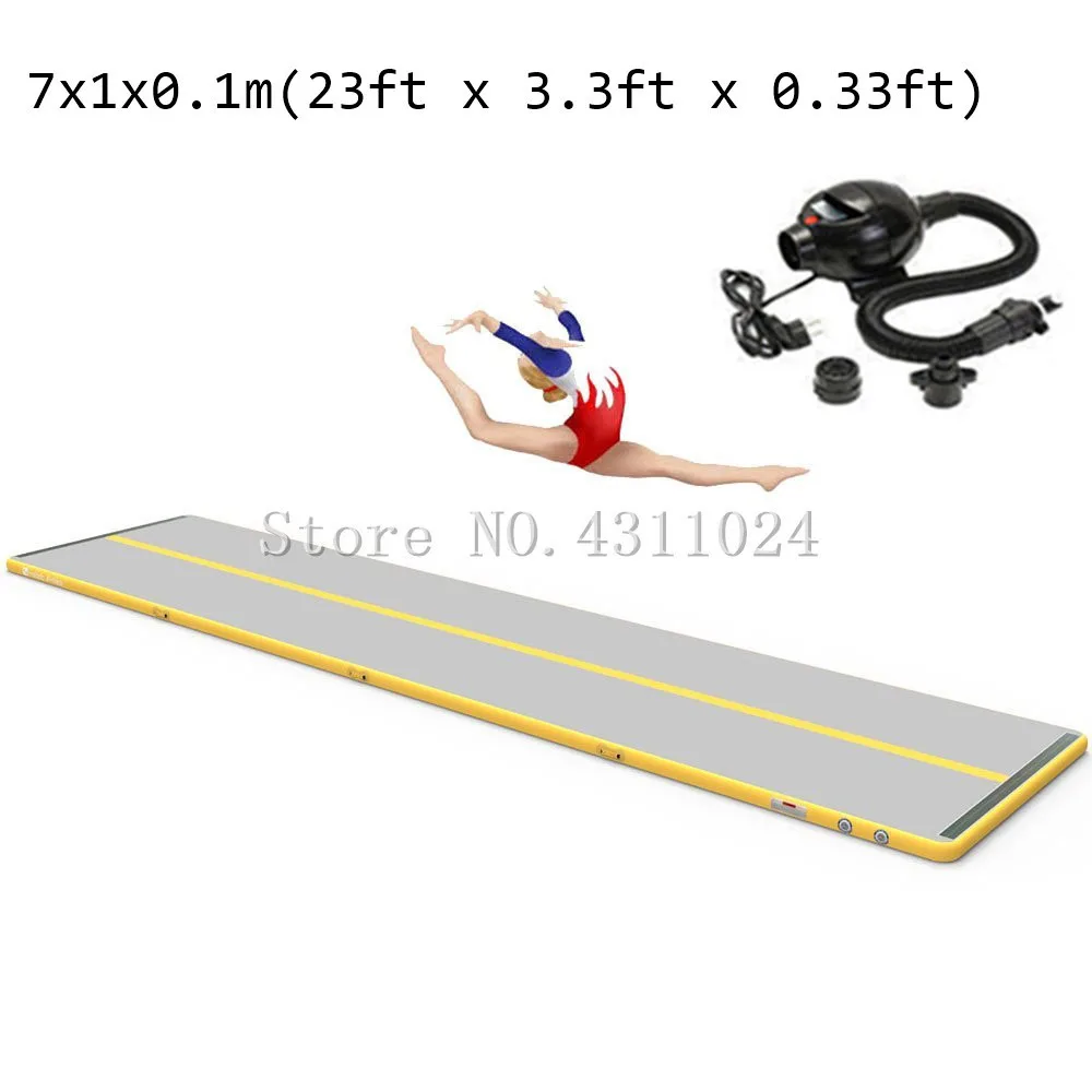 

Inflatable Gymnastics Airtrack Tumbling Air Track 7x1x0.1m Inflatable Trampoline Air Pump For Home Use Training/Cheerleading