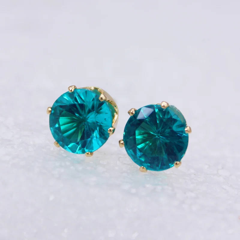 2019 new fashion brand jewelry crystal stud earrings for women tiny simple crown earrings Christmas gift