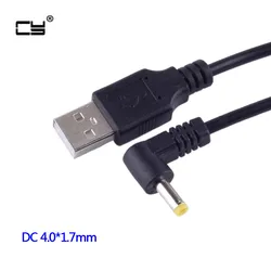 5V 2A DC 4.0mm X 1.7mm Power Plug USB Male To 4.0*1.7mm/DC 4017 Charger Power Cable Jack 4.0x1.7mm 100CM 2M