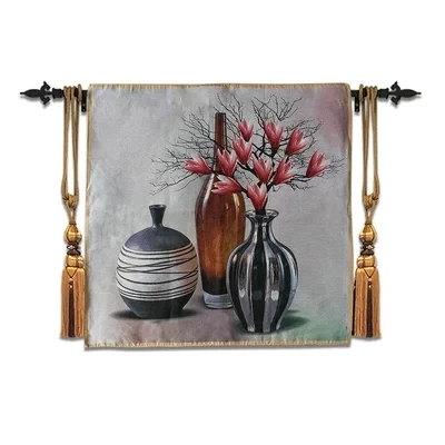 

Landscape wall hanging tapestry 80*80cm modern minimalist jacquard fabric tapestry study bedroom mural Chinese style tapestry