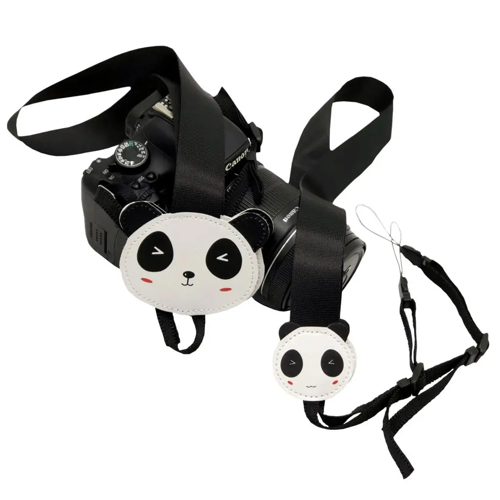 Bella Panda Arcobaleno MikeyCamera Collo Della Cinghia Della Macchina Fotografica Della Cinghia Cinghia di Protezione Per Canon Nikon Sony Pentax 550d 70d 60d 60d d7000