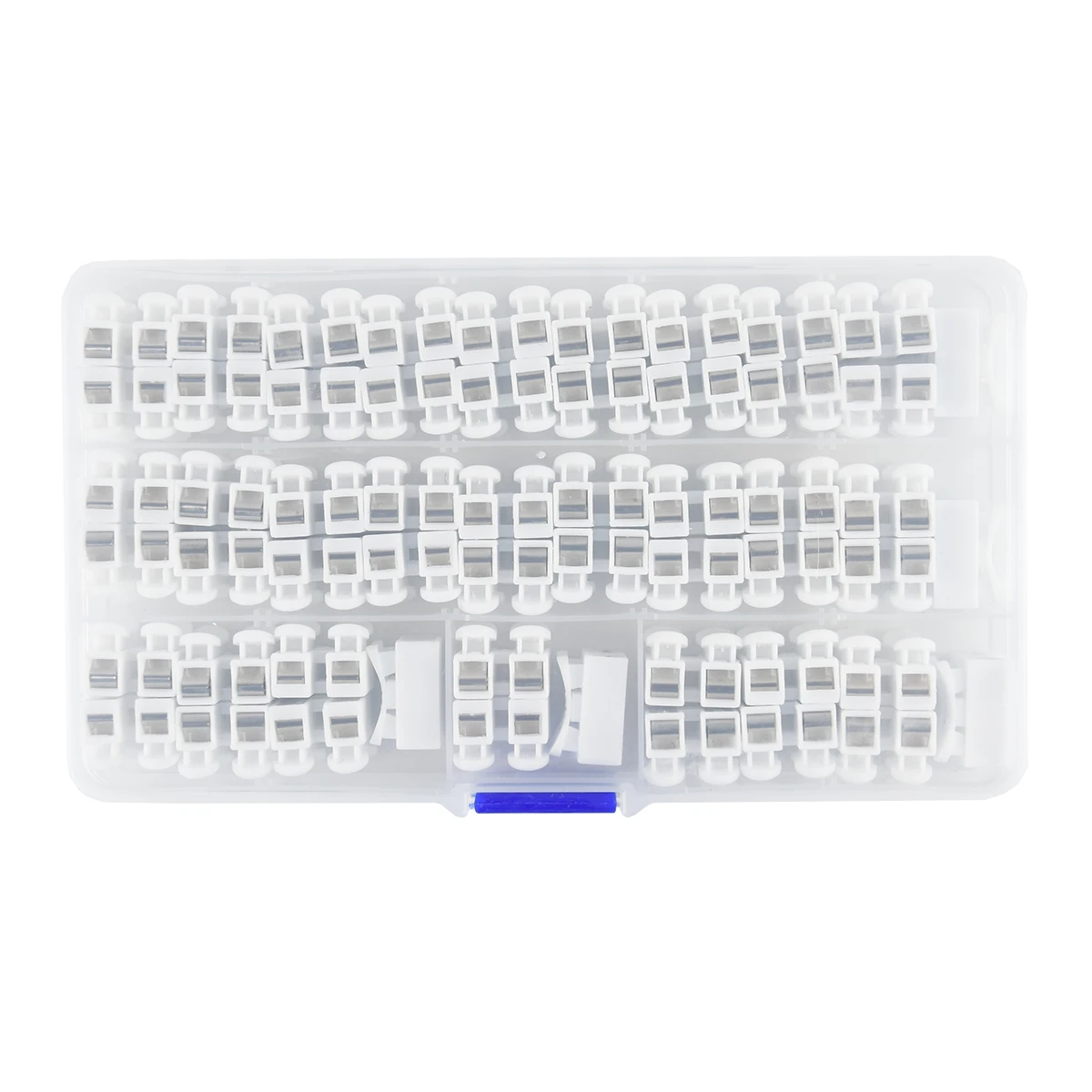 55PCS 2p Spring Connector No Welding Screws Quick CH2 Cable Clamp Terminal Block 2 Way Lamp Kit