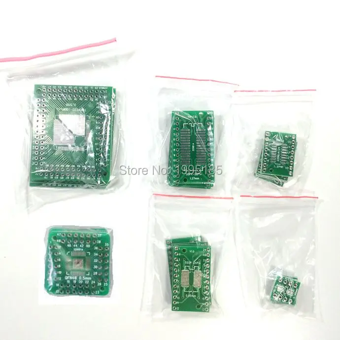 30PCS/LOT PCB Board Kit SMD Turn To DIP Adapter Converter Plate FQFP 32 44 64 80 100 HTQFP QFN48 SOP SSOP TSSOP 8 16 24 28