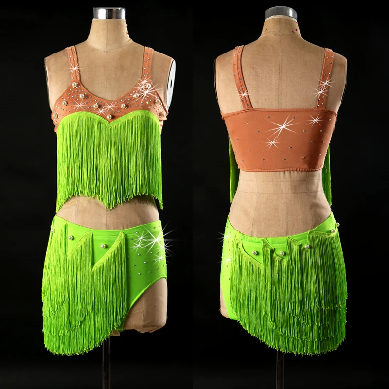 

Latin dance dress women tassel latin dance costumes for women samba tango dance dress latin dresses for girls competition l031