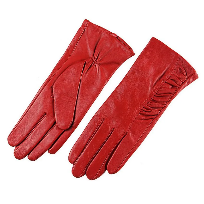 

Женские перчатки из натуральной кожи с тонкой бархатной подкладкой, модные простые перчатки из овчины для весны и осени, L124NQ