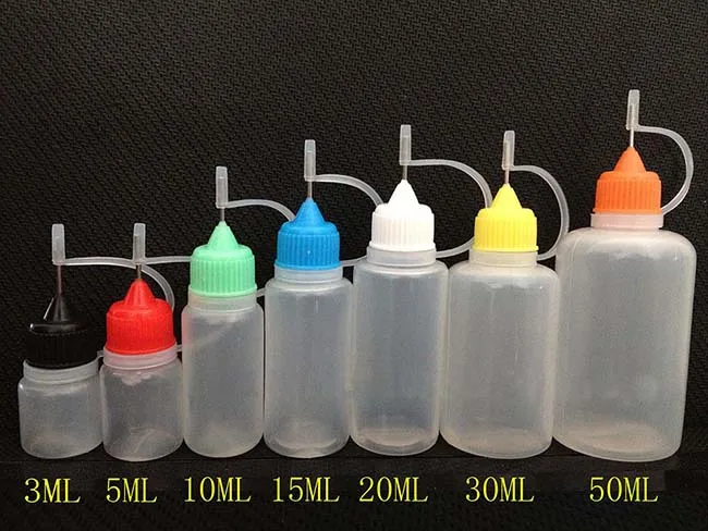 Plastic bottle 3ml Empty Needle Dropper bottle electronic cigarette liquid in bottles e liquid oil bottles 1000pcs/lots