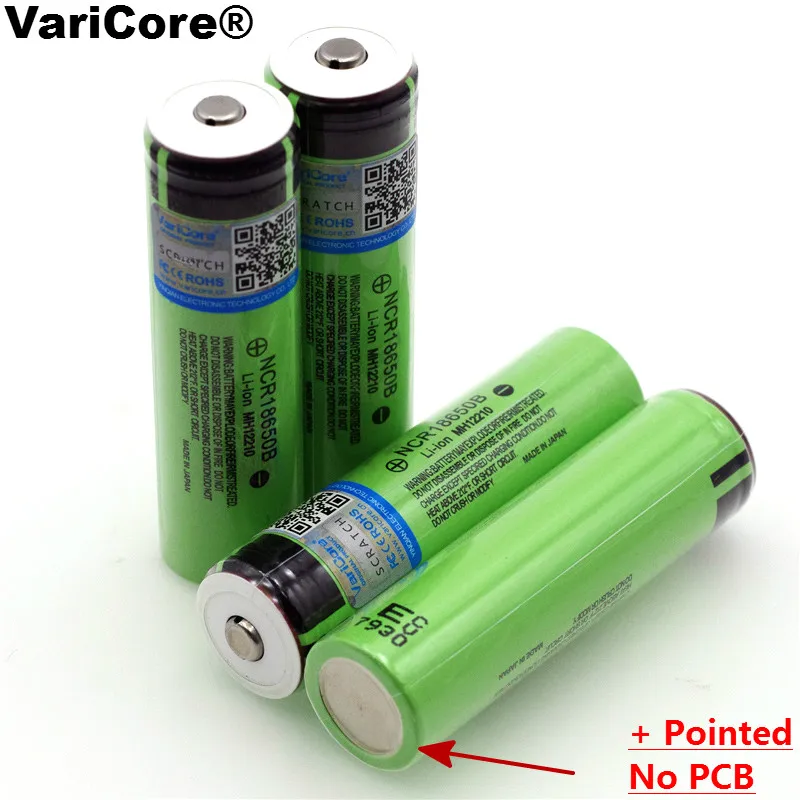 VariCore  New Original 18650 rechargeable battery 3.7V Li ion bateria 18650  ncr18650b 18650 battery for  flashlight