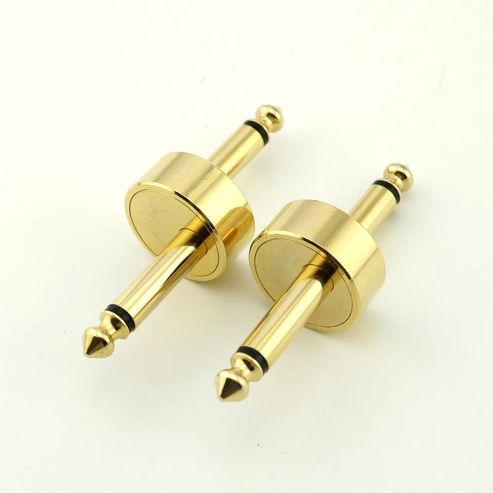 1pcs 6.35mm 1/4" Guitar Effect Pedal Convert Connector Plug Solder Patch Adapter Plug